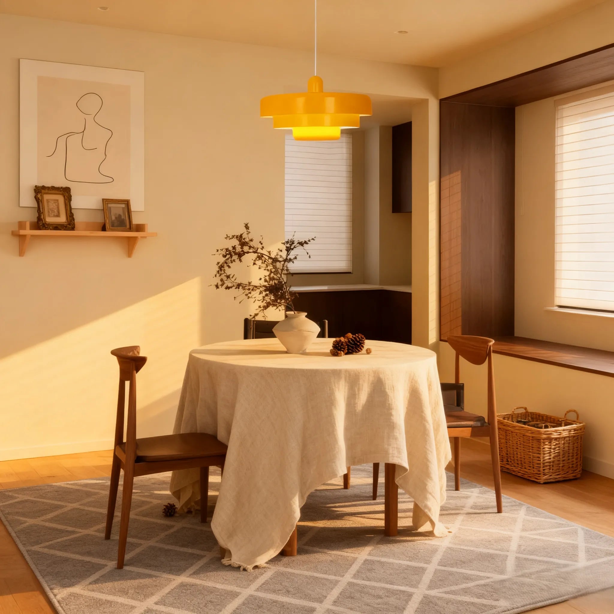 Nordic Pendant Light LED Yellow